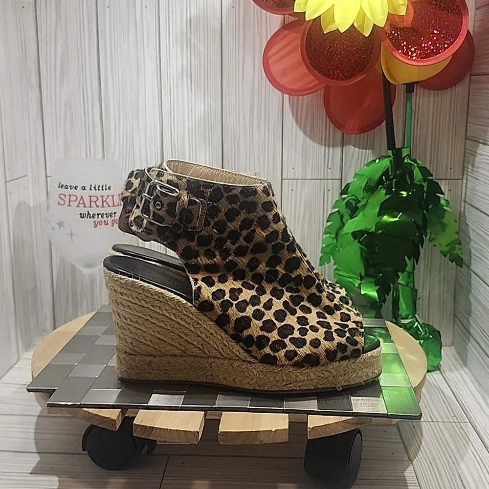 Elysewalker leopard‎ print wedge #453